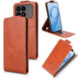 Xiaomi Étui à rabat vertical Redmi K90/Poco F8 Pro avec support - Marron