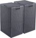 Curver Kaya Wasmand met deksel - 60L - 2 stuks - 38x29x58,5 cm - Antraciet