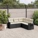 Maison Exclusive - Ensemble de meubles de jardin 5 pièces avec canapé et coussins, noir, en polyrotin