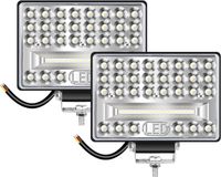 Wan GmbH 2 LED-werklampen 12 V 24 V 144 W extra koplampen 6000 K IP68 waterdicht
