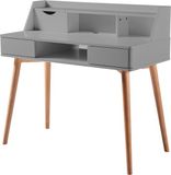 Teamson Home Creativo Stijlvol Bureau Met Solide Houten Poten - Licht Grijs