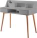 Teamson Home Creativo Stijlvol Bureau Met Solide Houten Poten - Licht Grijs