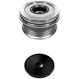 HELLA 9XU 358 038-931 Dynamovrijloop - Schroefdraadmaat: M16x1,5 - Aantal groeven: 5 - Met kap