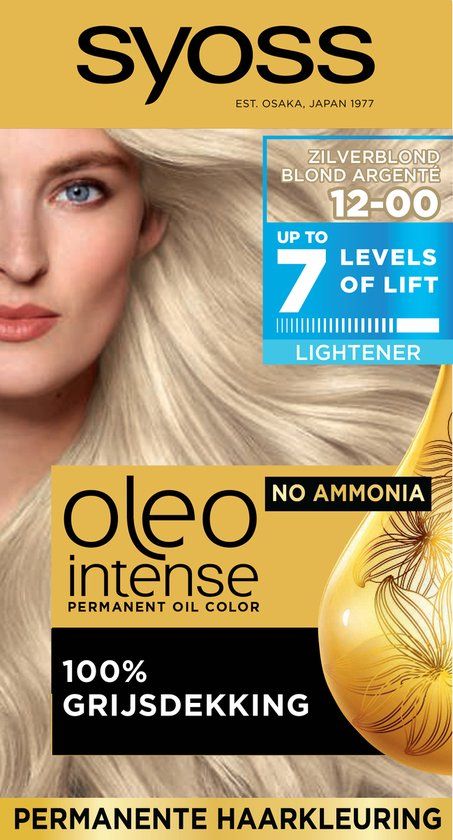 Syoss Oleo Intense 12-00 Zilverblond Permanente Haarverf