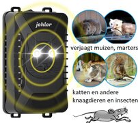 johlor marterverjager - muizenverjager - kattenverjager - AR28 - voor auto, caravan, huis, magazijn, kantoor, binnen en buiten zwart