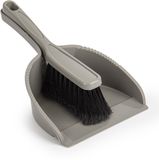 PLASTICFORTE Stoffer en blik set - Small Size - grijs - kunststof
