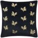 Paoletti Guilded Palms Geborduurde Kussenhoes - Zwart - 45x45cm