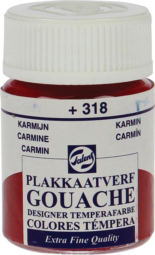 Talens Plakkaatverf Extra Fijn - 16 ml Karmijn 318