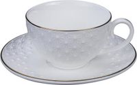 Tokyo Design Studio Nippon White Gold Round Cup Star 100ml Espresso Kopje - Wit/Goud - 13 cm
