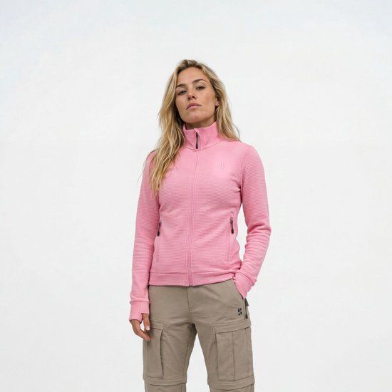 Poederbaas Outdoor Vest Dames - Waffle Jacket - Roze - Maat S