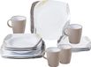 BRUNNER Campingserviesset (set van 16 stuks) voor 4 personen - melamine set Khadì - van hoogwaardig melamine, antislip en duurzaam
