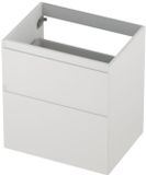 INK - Onderkast 2 Laden Greeploos Gelakt 45gr A-symmetrisch - 600x450x650 Mm - Mat Wit