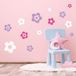 Icecat Sticker Mural - Kit 13 Fleurs - 287x410 Cm - Noir