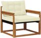 vidaXL Salon de jardin Bois d'acacia massif et Textilène Naturel