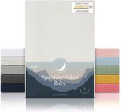 Laleni Jersey Baby/Kind Hoeslaken - Actief Ademend - Oeko-Tex Certificeerd - Babybed, Wieg, Kinderbed 60 x 120 x 15cm, ivoor