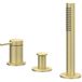 IVY Bond Baignoire-douche 3 trous mit ausziehbarer Handbrause ohne Auslauf - gebürstetes mattes Gold PVD