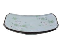 TOKYO DESIGN STUDIO Green Cosmos Ob.Plate 22x15cm