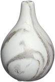 Ideas 4 Seasons Idea4Seasons Bloemenvaas Dazzle - Marmer-look - Wit/Goud - Keramiek - D12 cm x H18 cm