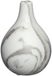 Ideas 4 Seasons Idea4Seasons Bloemenvaas Dazzle - Marmer-look - Wit/Goud - Keramiek - D12 cm x H18 cm