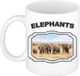 Bellatio Decorations Bol Dierenliefhebber olifant mok 300 ml - keramiek - kudde olifanten - cadeau beker / mok olifantenliefhebber