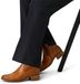 Manfield Dames Cognac Leren Enkellaarsjes Maat 37