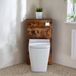 Hudson Reed WC-Ombouw Hoekmontage Moderne Donkere Eik met Chroom Spoelknop met Reservoir en Sandford Staand Toilet