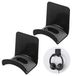 Merkloos Headsethouder Headset Houder - Zwart - Wandmontage met sterk plakband - 1 kg