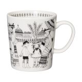 Arabia Mug Emilia 30 cl Noir-blanc
