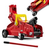 BAKAJI Hydraulische krik, 2 ton met krik, robuust, compact en betrouwbaar, voor SUV's en bestelwagens, veilig en eenvoudig heffen, robuust ontwerp van staal, ideaal voor reparaties