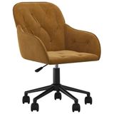 VidaXL Fauteuil pivotant velours marron