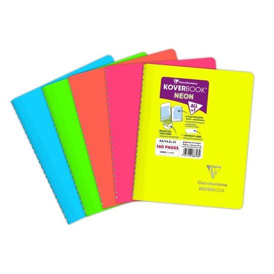 Clairefontaine 366723C, Patroon, Verschillende kleuren, 160 vel, 90 g/m², Softcover, Universeel