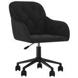 VidaXL Bureau- en computerstoel Metaal Polyester Zwart