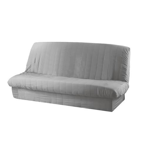 DOUCEUR D'INTERIEUR Click CLACK Cover Gewatteerde +Base Band Plain Polyester Essentiel GRIS