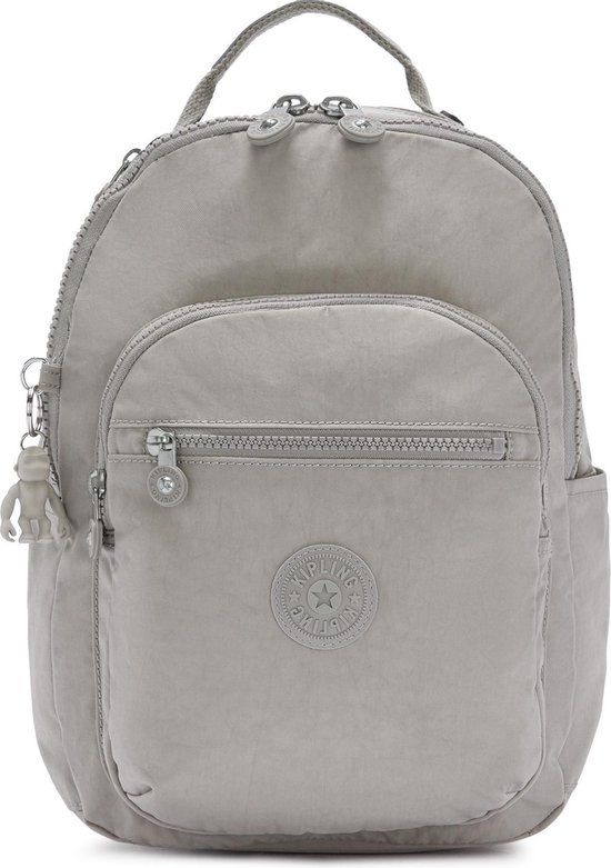 Kipling SEOUL S Rugzak - Grey Gris - 14L - 13 inch Laptopvak - Unisex