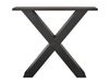 X-Design 2 Metal Table Leg Set, Noir, 84x8x71cm