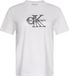 Calvin Klein Jeans T-shirt Manches Courtes Col Rond Coton Brilliant White L