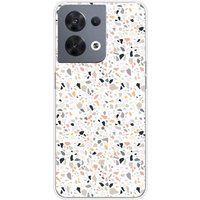 1001 coques Oppo Bedrukt siliconen hoesje compatibel met Oppo Reno 8 5G terrazzo color