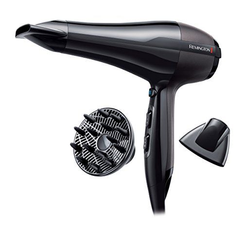Remington Professionele Ion Pro-Air-haardroger (2300 W, 130 km/u, krachtige en duurzame AC-motor met echte koude instelling, 3 verwarmings- en 2 ventilatorinstellingen, twee stylingnozzles+diffuser), AC5999