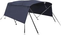 vidaXL Biminitop 4 bogen avec parois latérales 243x(170-182)x137 cm Bleu