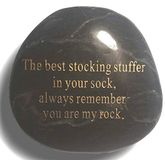 STOCKING STUFFER The Best in Your Sock, Always Remember You are My Rock, Graved Rock Standard Zwart