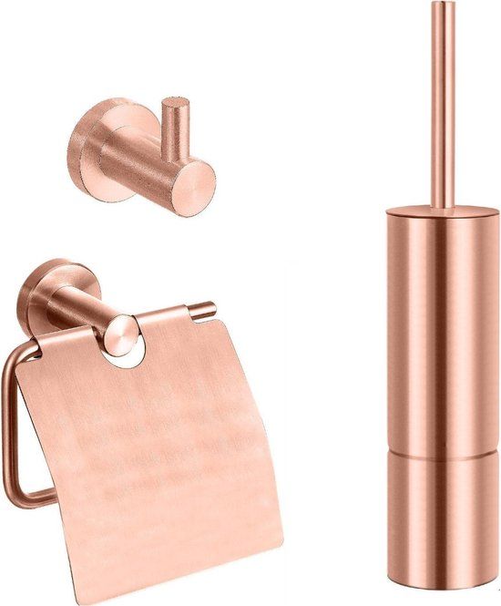 Best Design One Pack Lyon Toilet Set - Geborsteld Koper