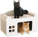 Wan GmbH Maisonnette à gratter pour chat - Blanc - Carton - 55 x 27,5 x 35 cm