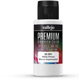 Vallejo Hobbyverf - 62061 Premium Airbrush Color - Wit - Primer - 60ml Verf flesje - 60 ml