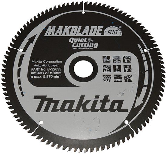 Makita Accessoires Makita MAKBLADE+ zaagblad 260x30x100Z - B-32633