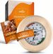 Thermomètre hygromètre sauna bois - 2-en-1 - Auto-calibrant - Avec livret sauna