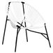 vidaXL Tuinstoel Egg Polyrattan Zwart Wit
