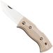 Helle 761 Berget, 200763, Satin Sandvik 12C27, Beige Canvas Micarta bushcraft zakmes