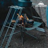 Famanu Vuurkorf portable, pliable en acier inoxydable - Convient pour le camping et le barbecue