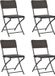 vidaXL Fauteuils pliants, 4 pièces, PEHD et acier, marron