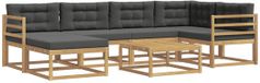 vidaXL Ensemble de canapé d'extérieur 7 pièces Blanc et Anthracite